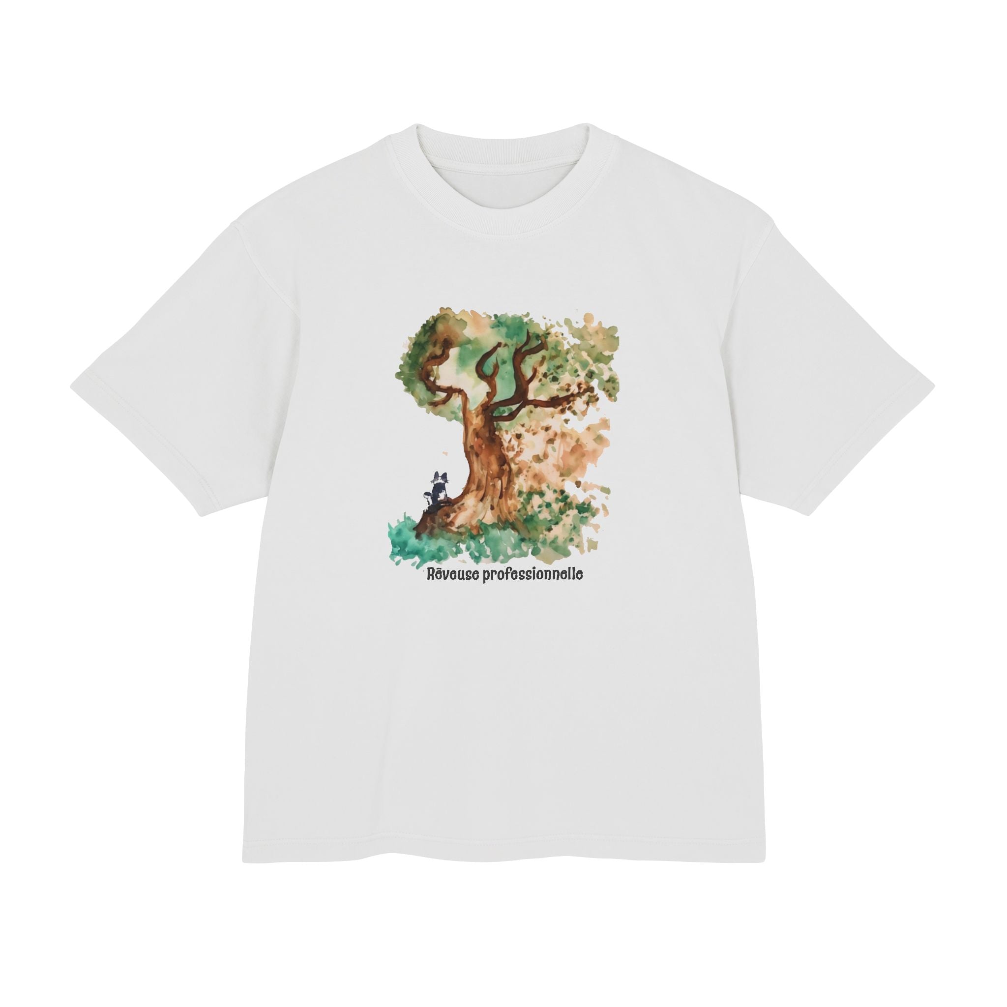 Tree Tee — T-shirt d'art "Rêveuse Professionnelle" à l'aquarelle