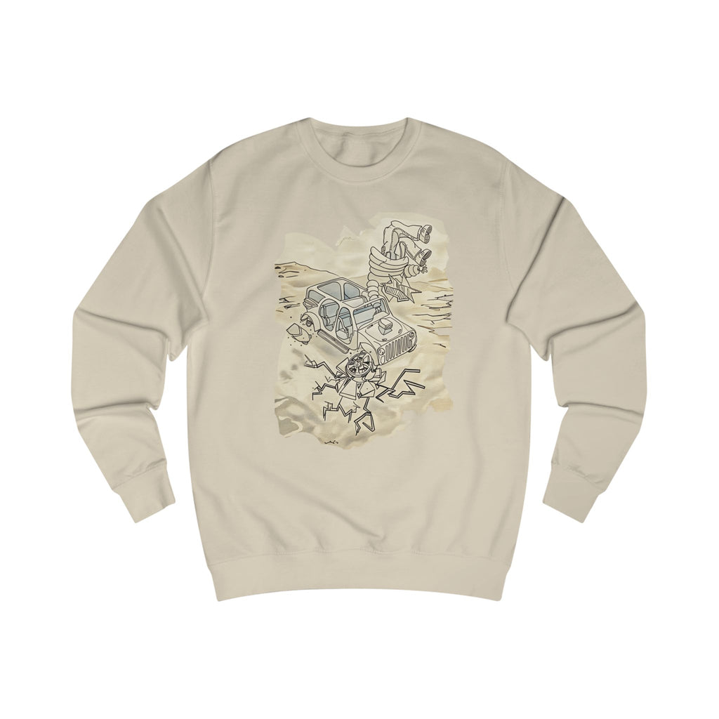 Beige Artist graphic sweatshirt with graphic design on a white background