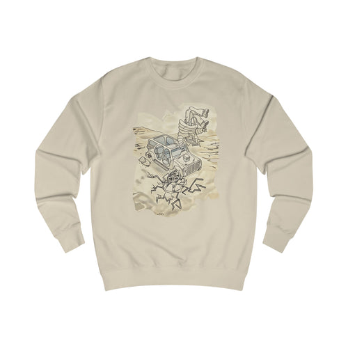 Beige Artist graphic sweatshirt with graphic design on a white background
