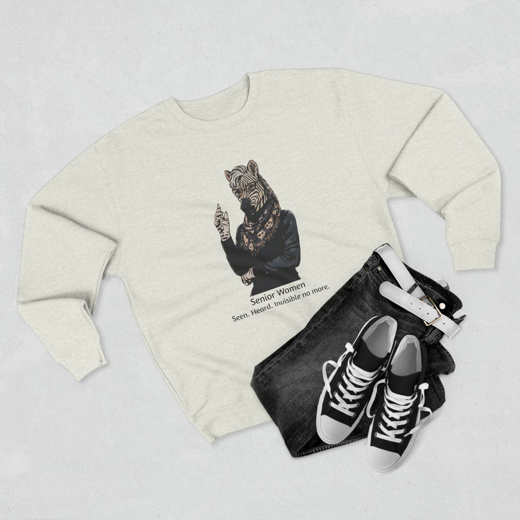 Sweat-shirt ras du cou Invisible No More — Pull imprimé « Femme senior »