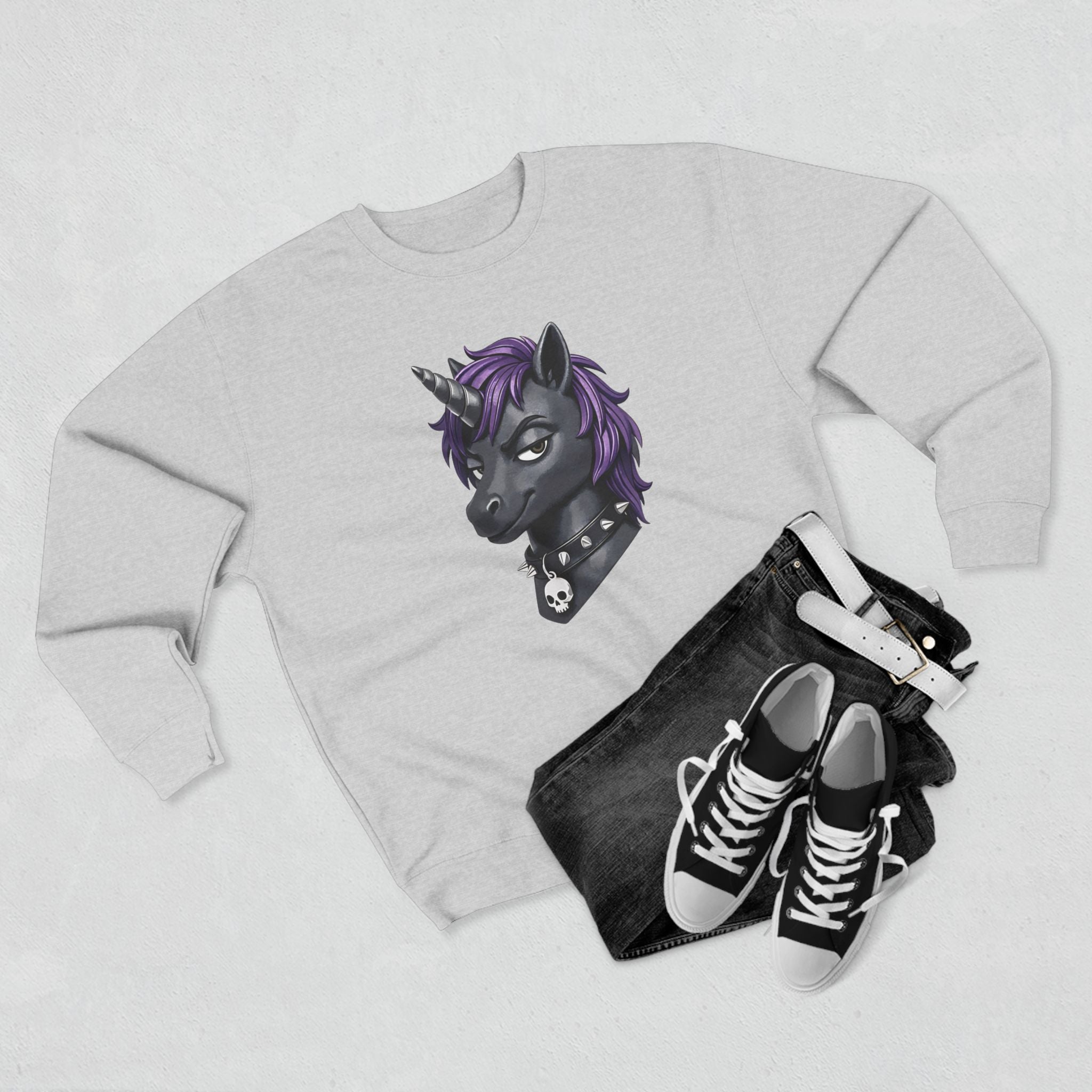 Rebel Unicorn Unisex Crewneck Sweatshirt