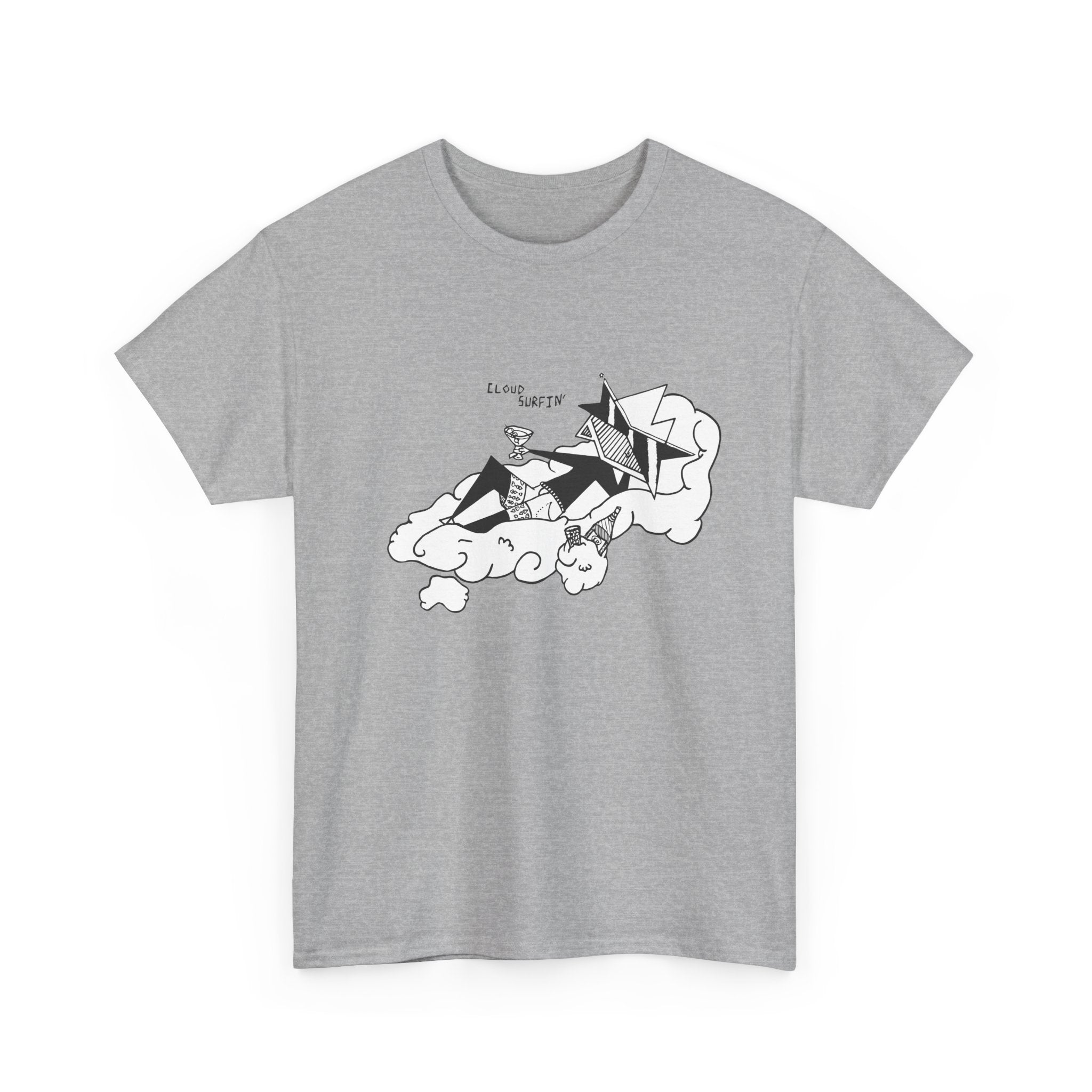 T-Shirt for teen — Minimalist Cloud Surfer Illustration Tee