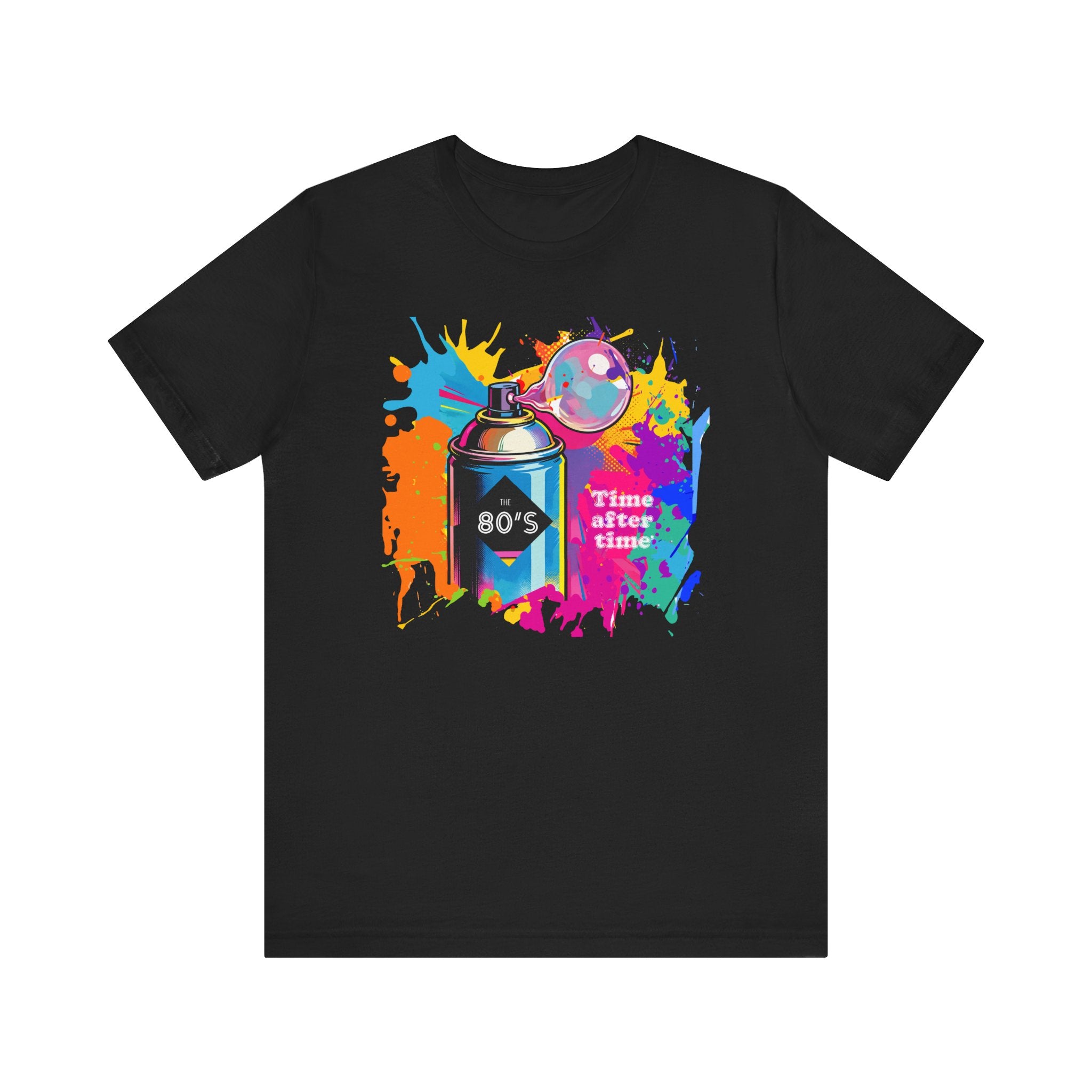 Vibrant '80s Inspired Tee, TIME AFTER TIME, Retro T-Shirt, Colorful Graphic Tee, Fun Gift for Music Lovers