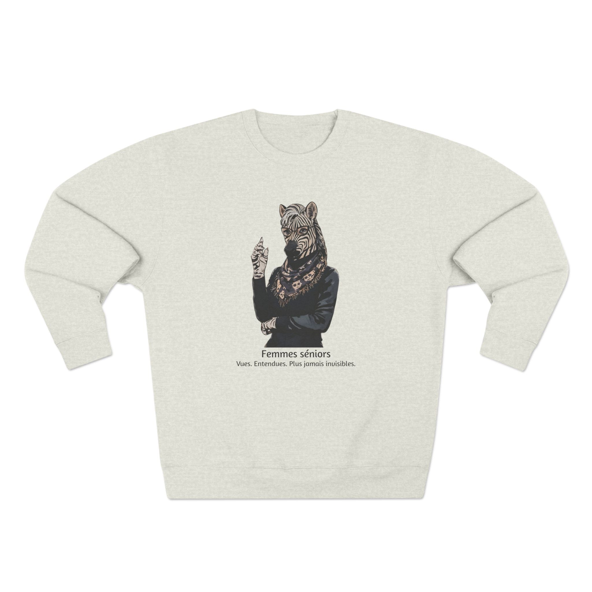 Plus jamais invisibles Crewneck Sweatshirt — "Femmes séniors" Graphic Pullover