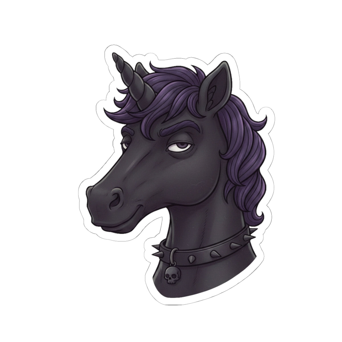 Dark Unicorn Sticker — 'Not Your Average Unicorn' Gothic Punk Kiss-Cut Sticker