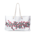 Floral Maze Weekender Bag — Pink Blossom Travel Tote