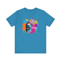 Vibrant retro tee celebrating 80’s pop culture, IN THE AIR TONIGHT, Casual Wear, Colorful Style