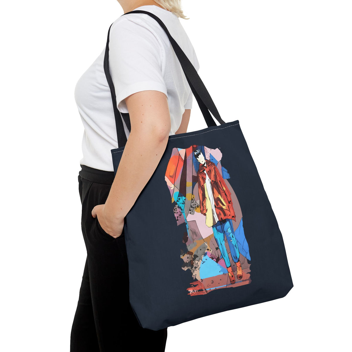 Stylized Figure Urban Tote Bag