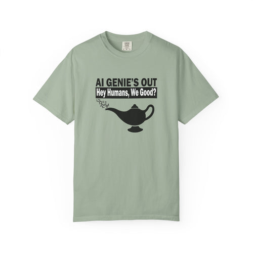 AI Genie’s Out T-Shirt — Tech Humor Tee