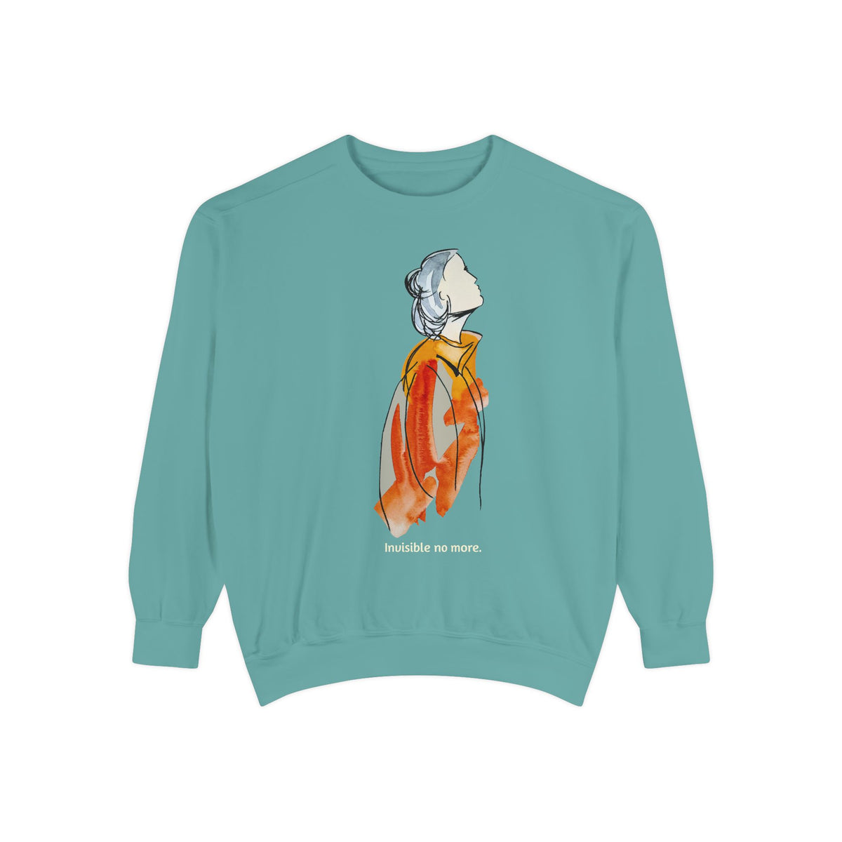 Invisible No More Crewneck Sweatshirt — 'Senior Women' Art Illustration Pullover