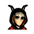 Grunge Bunny Hood Girl Sticker – Dark Manga Aesthetic | Alternative Art Sticker