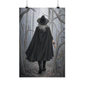 Senior Witch in Misty Forest Matte Poster — Vertical Wall Art