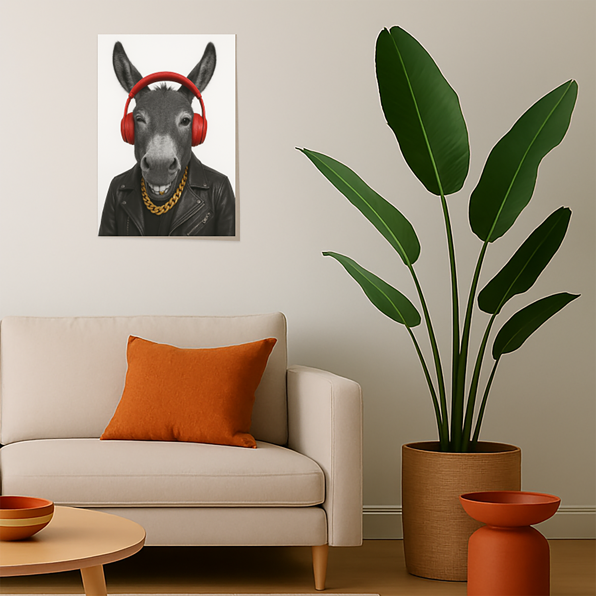 Hip-Hop Donkey Poster – Funny Animal Wall Art