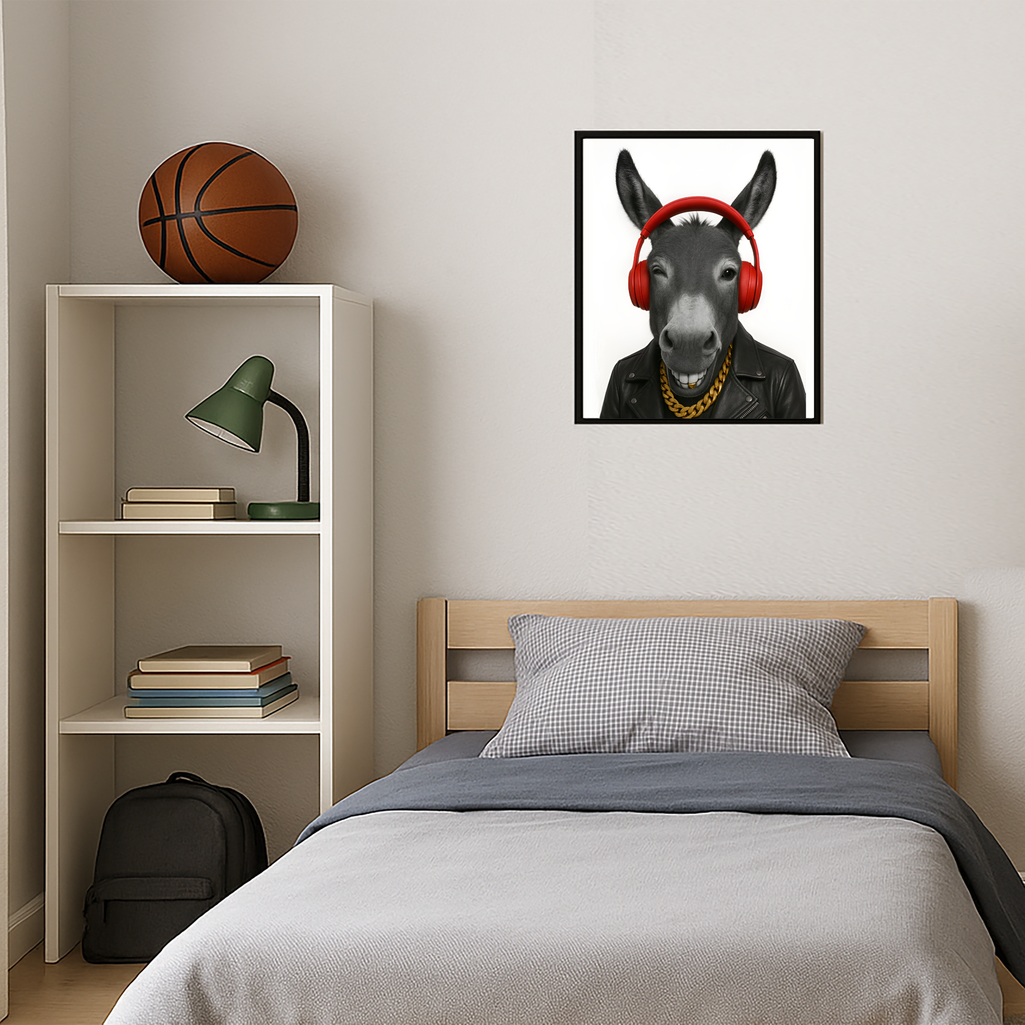 Hip-Hop Donkey Poster – Funny Animal Wall Art