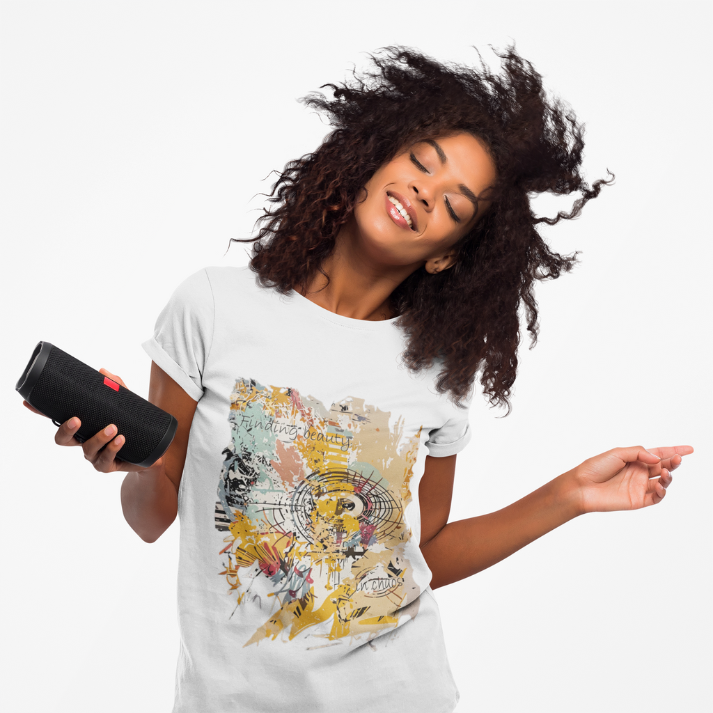 Finding Beauty in Chaos T-Shirt – Abstract Art Graphic Tee for Creative Souls