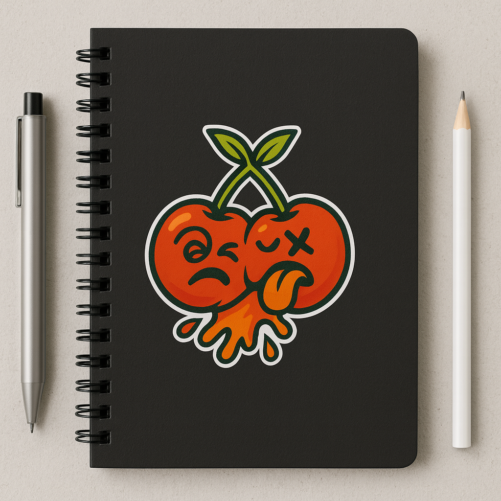Crush Cherries Sticker — Cute & Edgy Decal