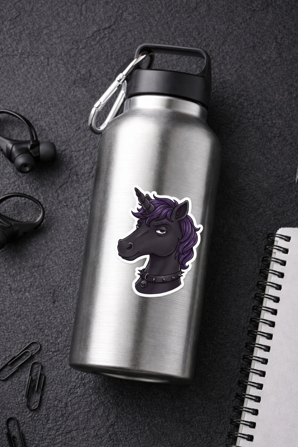 Dark Unicorn Sticker — 'Not Your Average Unicorn' Gothic Punk Kiss-Cut Sticker