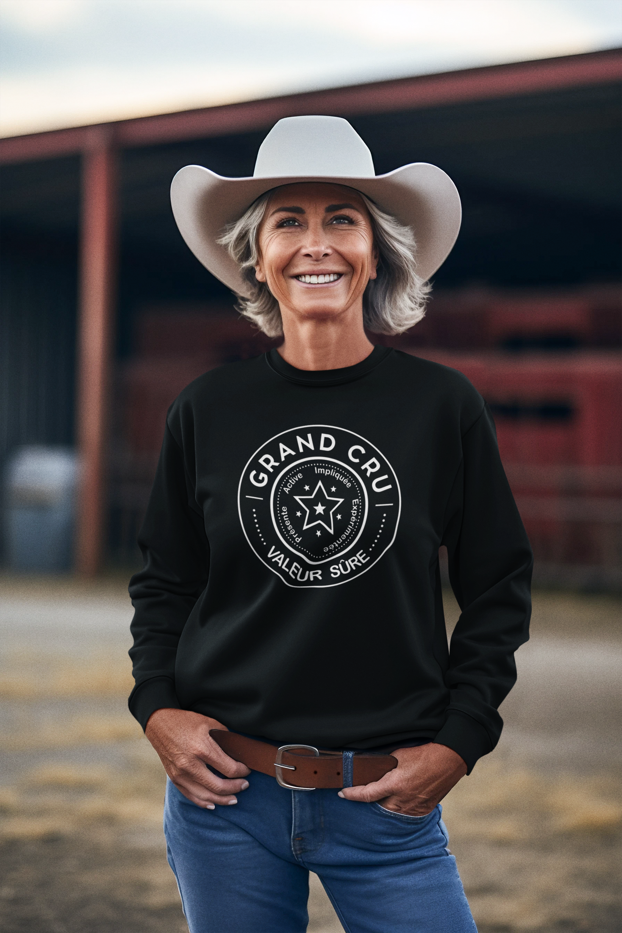 Grand Cru Crewneck Sweatshirt — Gift for Grandma "Valeur Sûre"