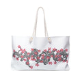 Floral Maze Weekender Bag — Pink Blossom Travel Tote