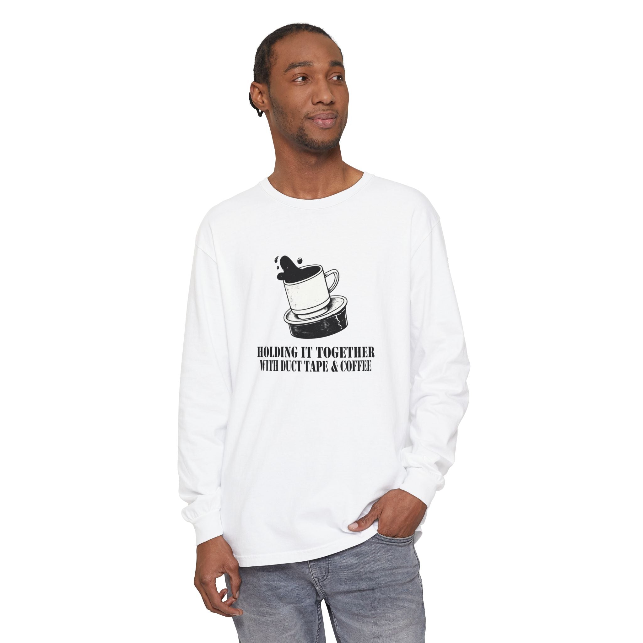 Graphic T-Shirt for Overworked People – Duct Tape and Coffee Shirt