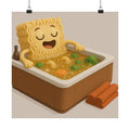 Cozy Ramen Kitchen Small Poster — Comfort Food Art Print