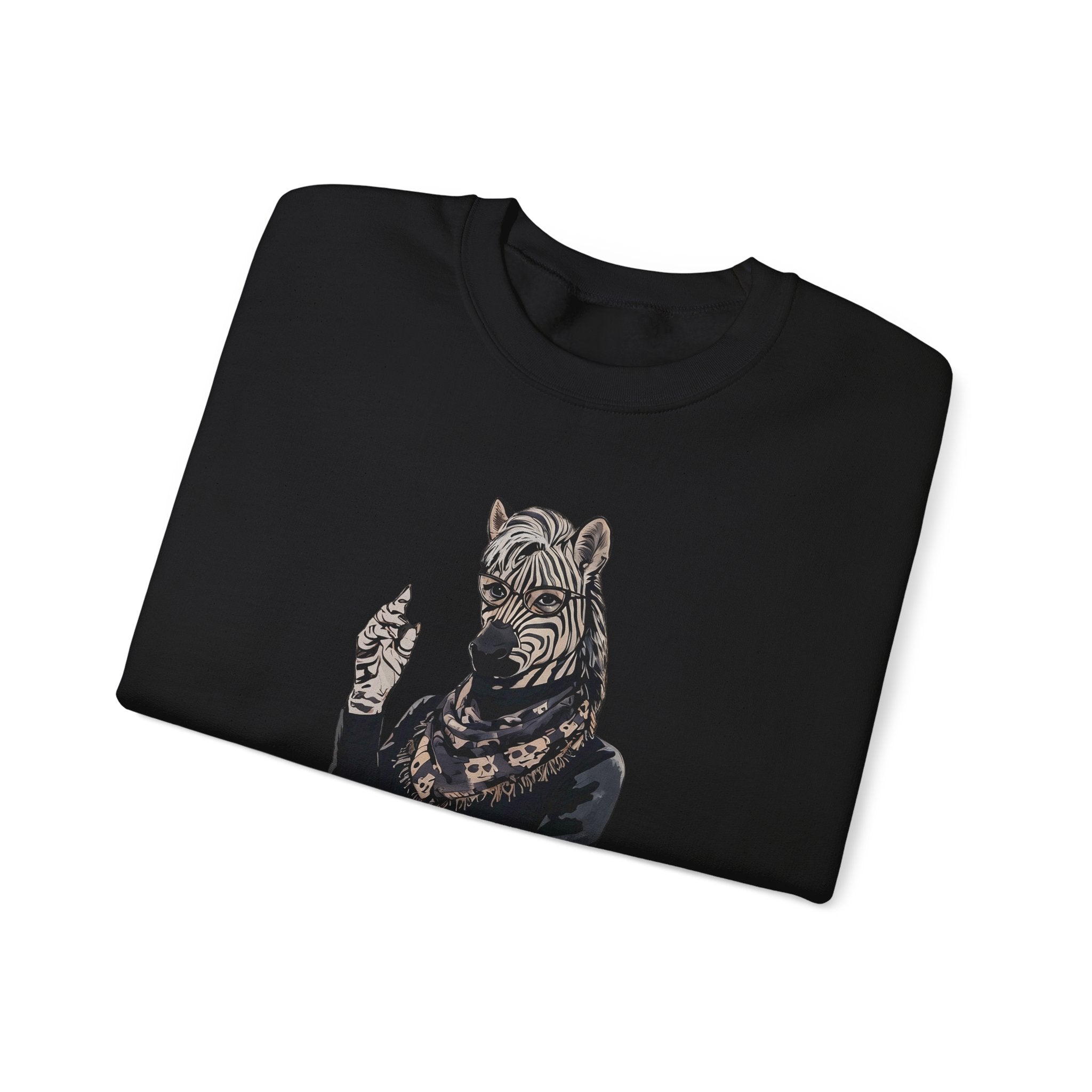 Senior Woman Sweatshirt – Zebra Graphic Crewneck- English Text