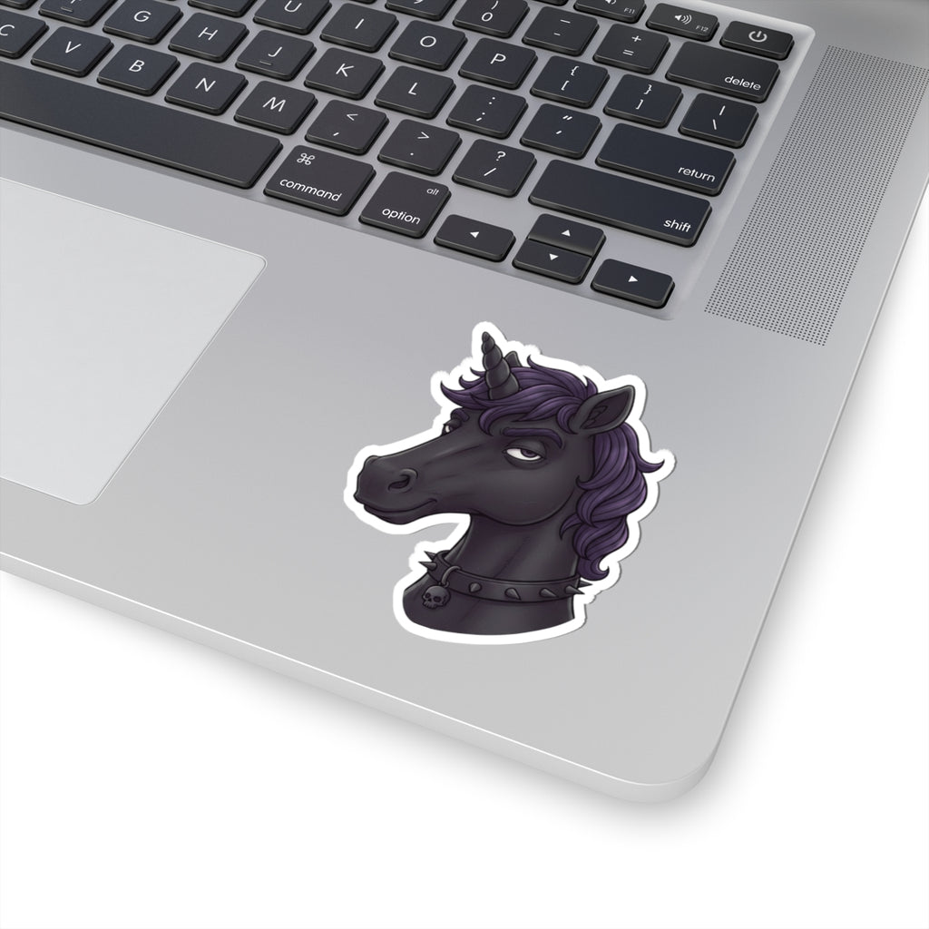 Dark Unicorn Sticker — 'Not Your Average Unicorn' Gothic Punk Kiss-Cut Sticker
