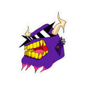 Purple Demon Sticker — Edgy Kiss-Cut Laptop Decal