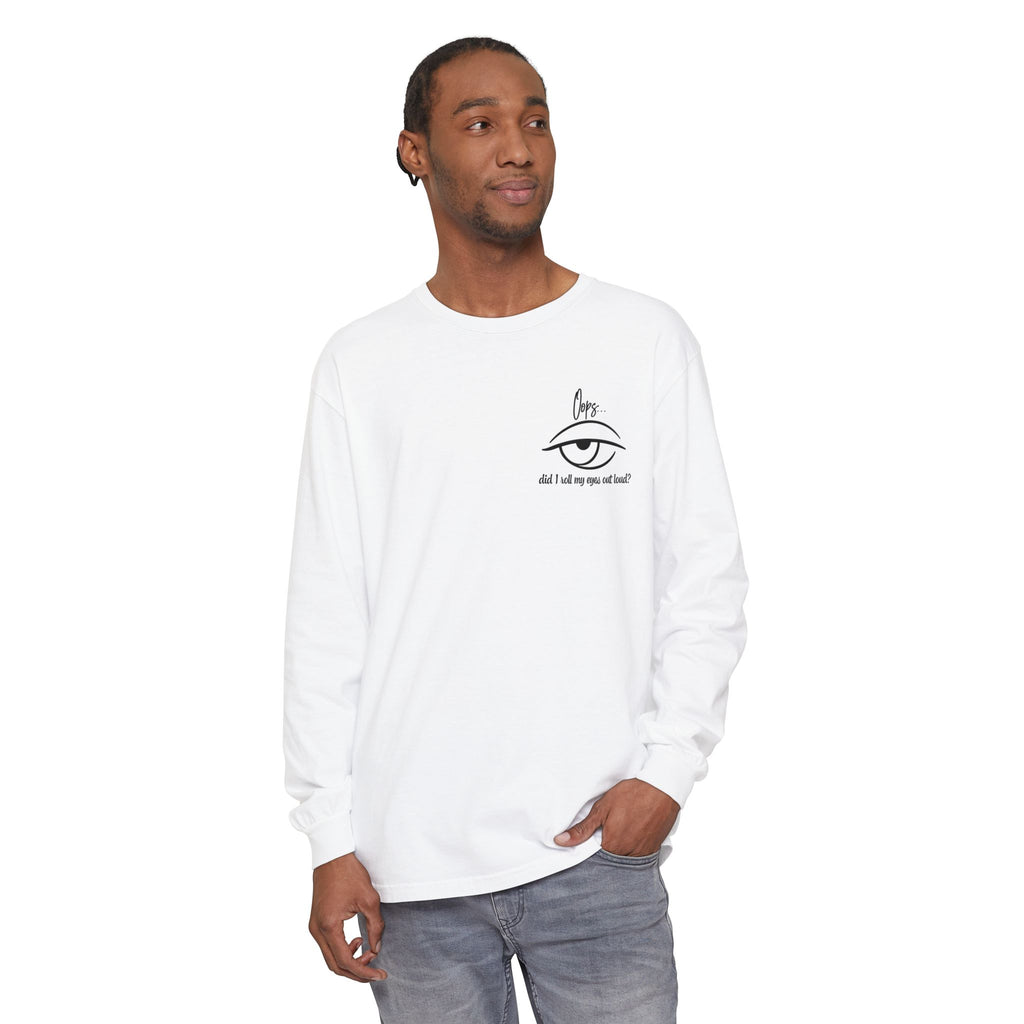 Teen and Young Adult Humor T-Shirt – Funny Eye Roll Long Sleeve
