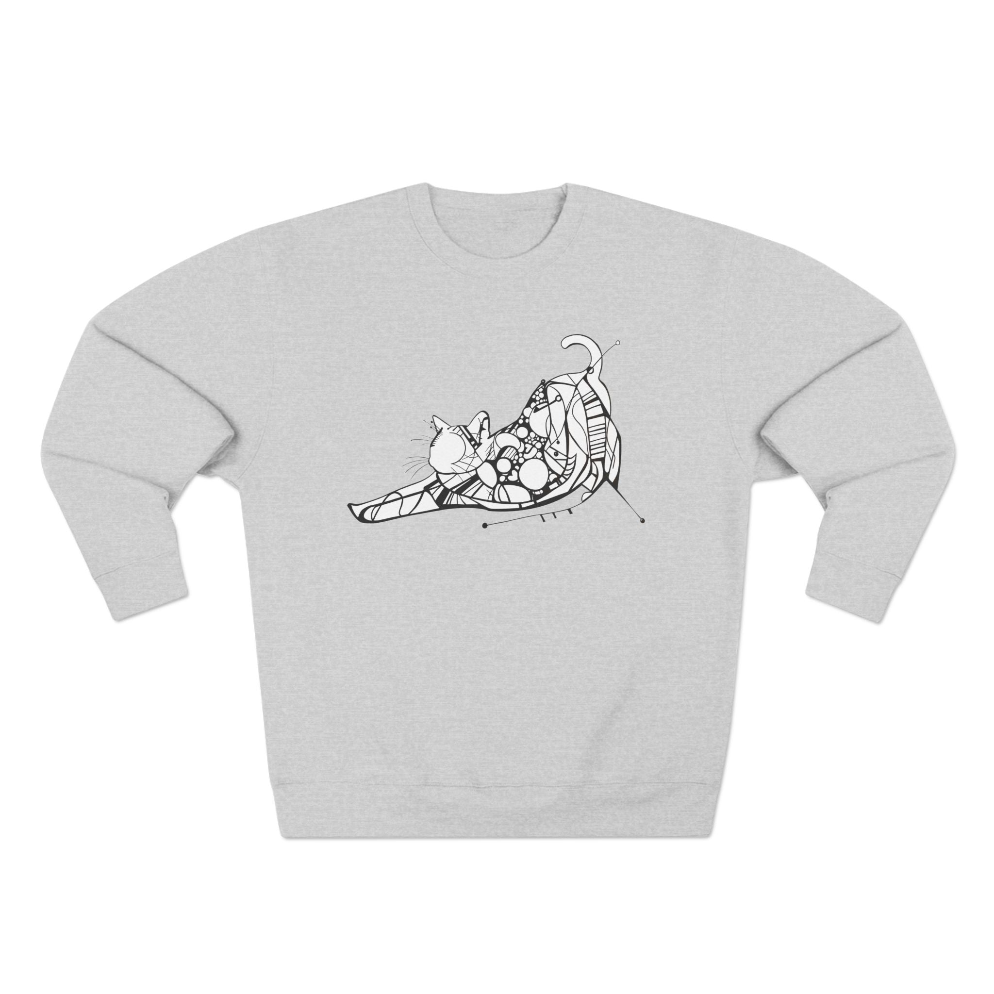 Unisex Minimal cat sweatshirt  and cat lovers
