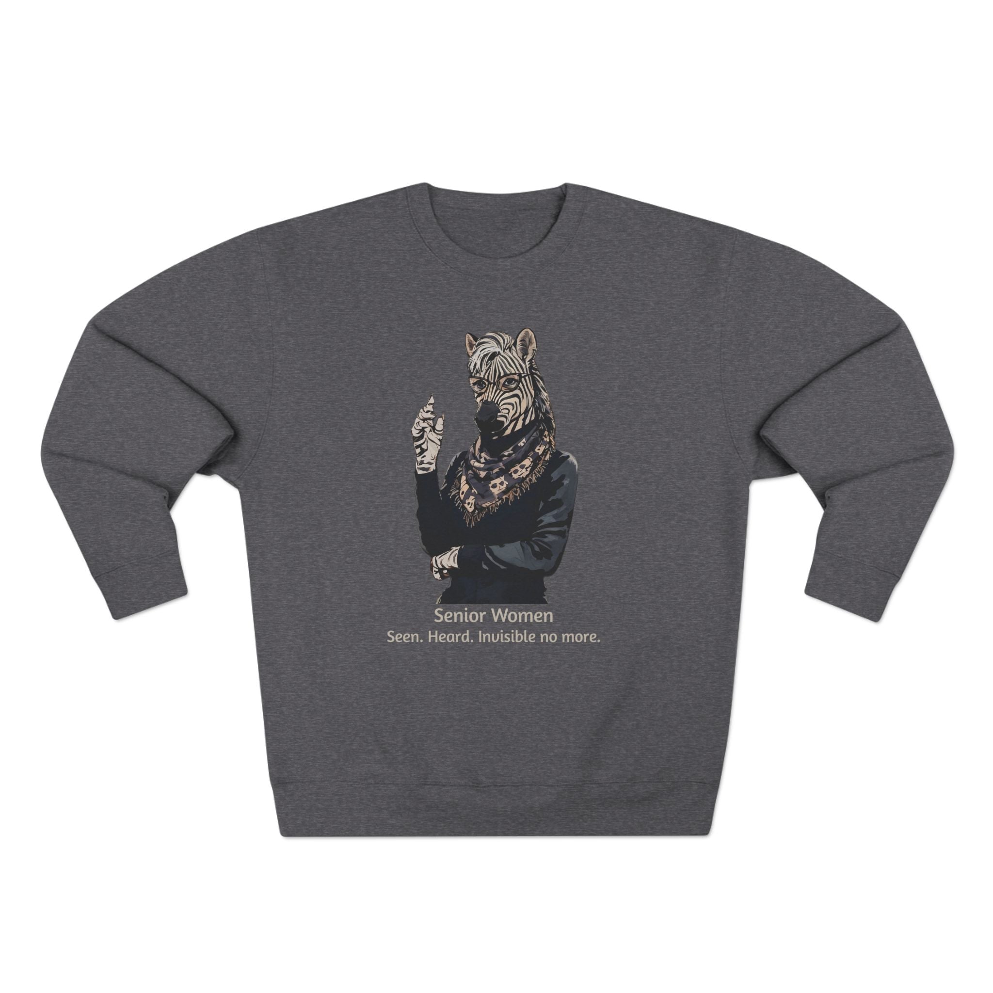 Sweat-shirt ras-du-cou Invisible No More — Pull à motif « Femme Senior »