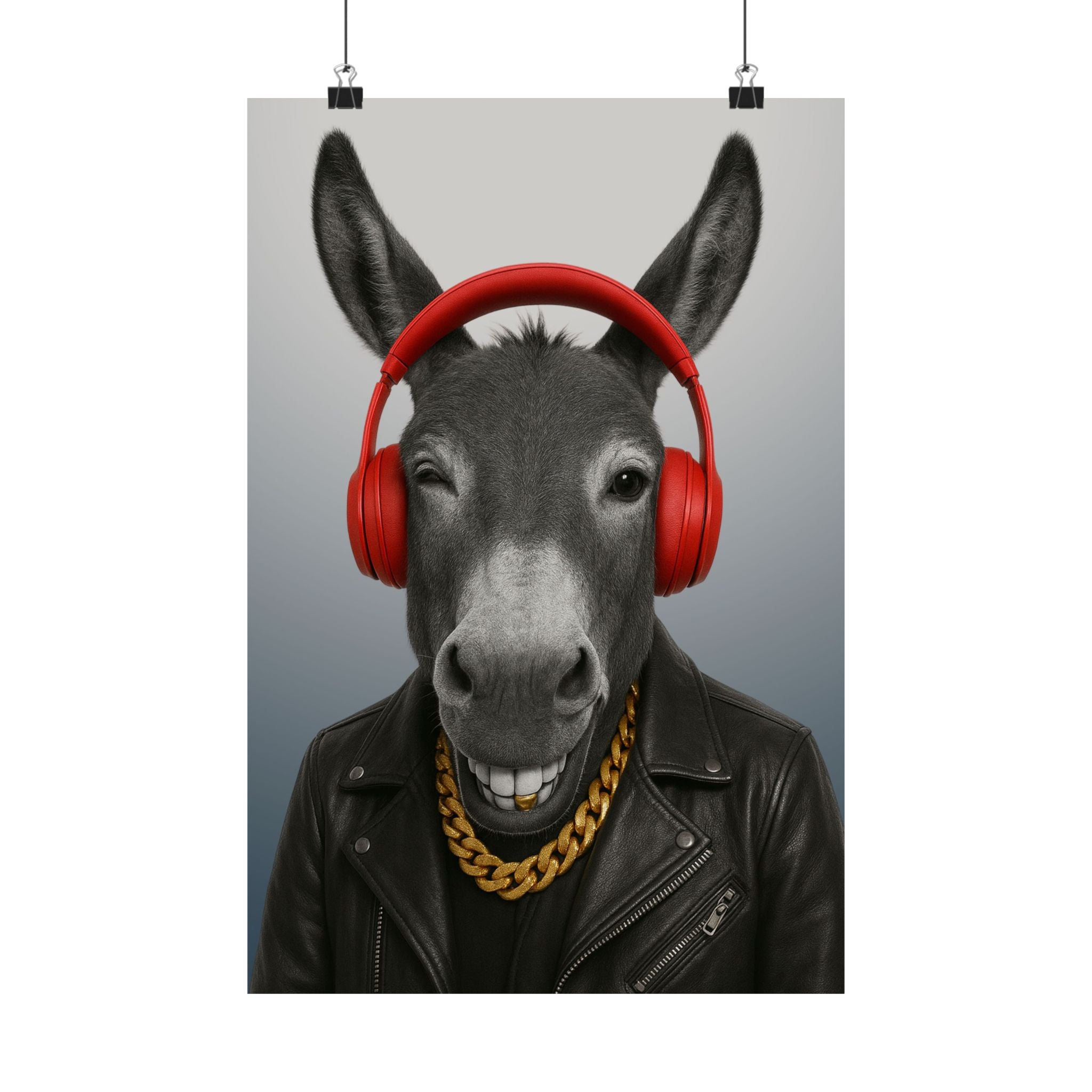 Hip-Hop Donkey Poster – Funny Animal Wall Art