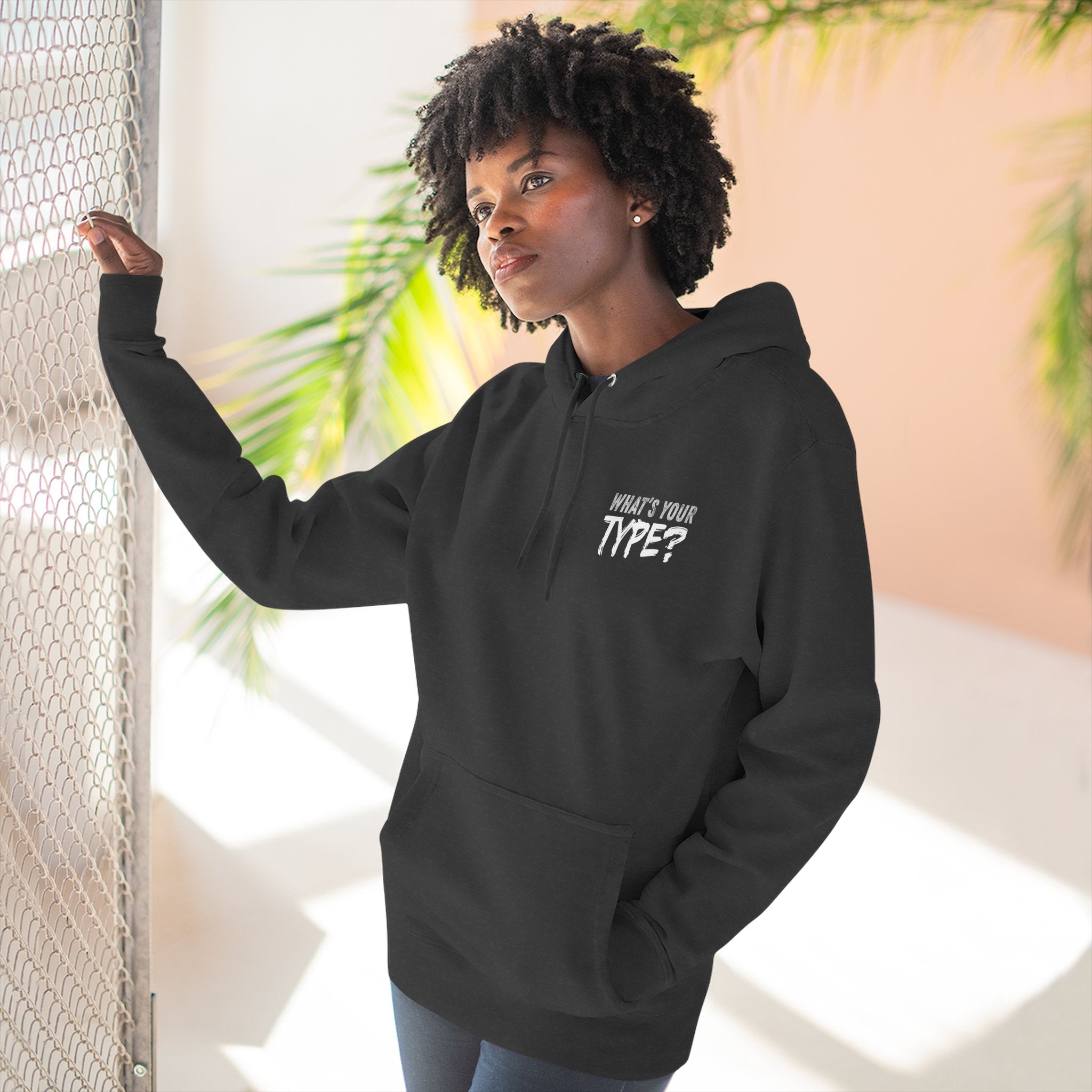Slightly Rebellious Cat Woman Hoodie — "What's Your Type ?"