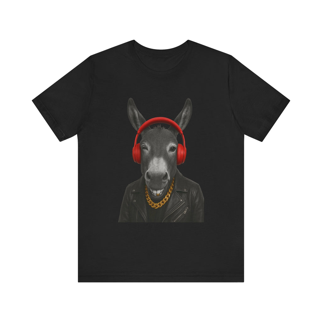 Cool Donkey Graphic Tee, Funny Animal T-Shirt, Music Lover Gift, Unique Casual Wear, Perfect for Birthdays and Parties