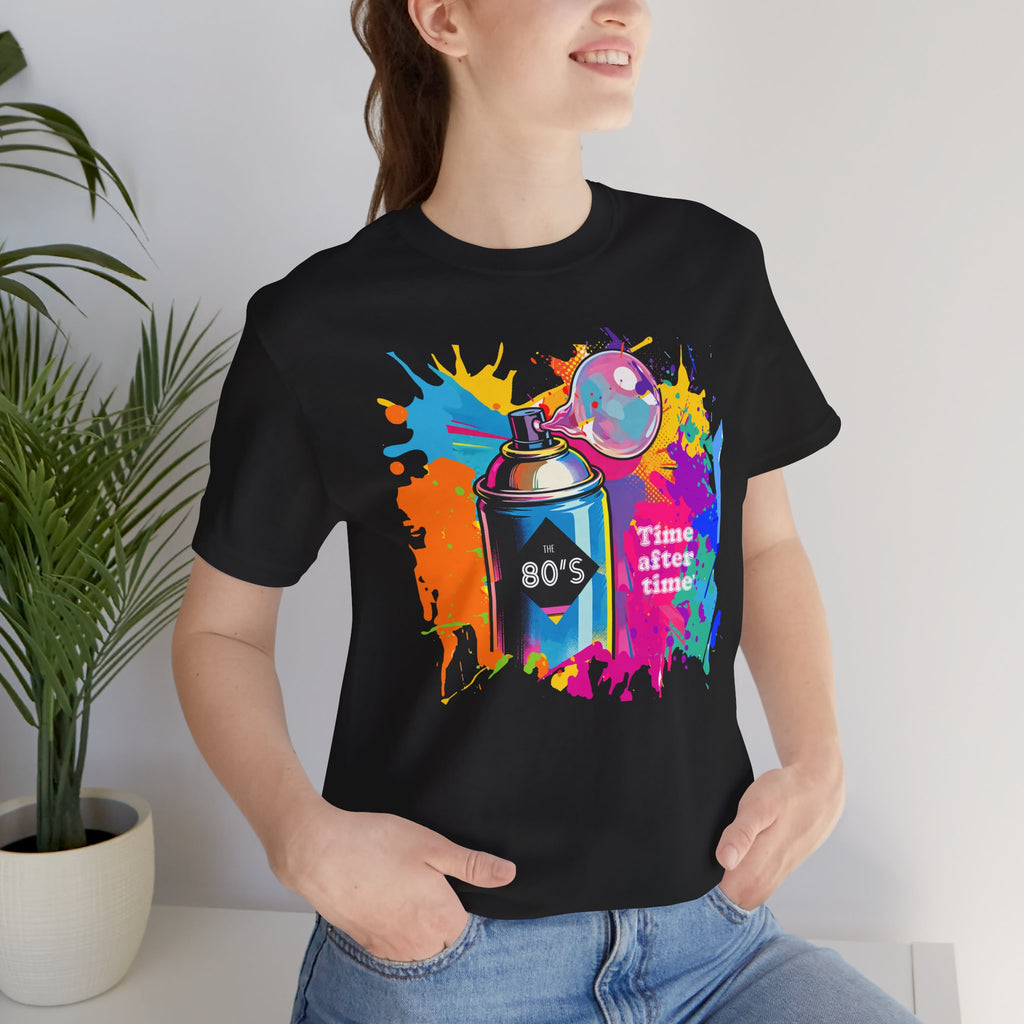 Vibrant '80s Inspired Tee, TIME AFTER TIME, Retro T-Shirt, Colorful Graphic Tee, Fun Gift for Music Lovers