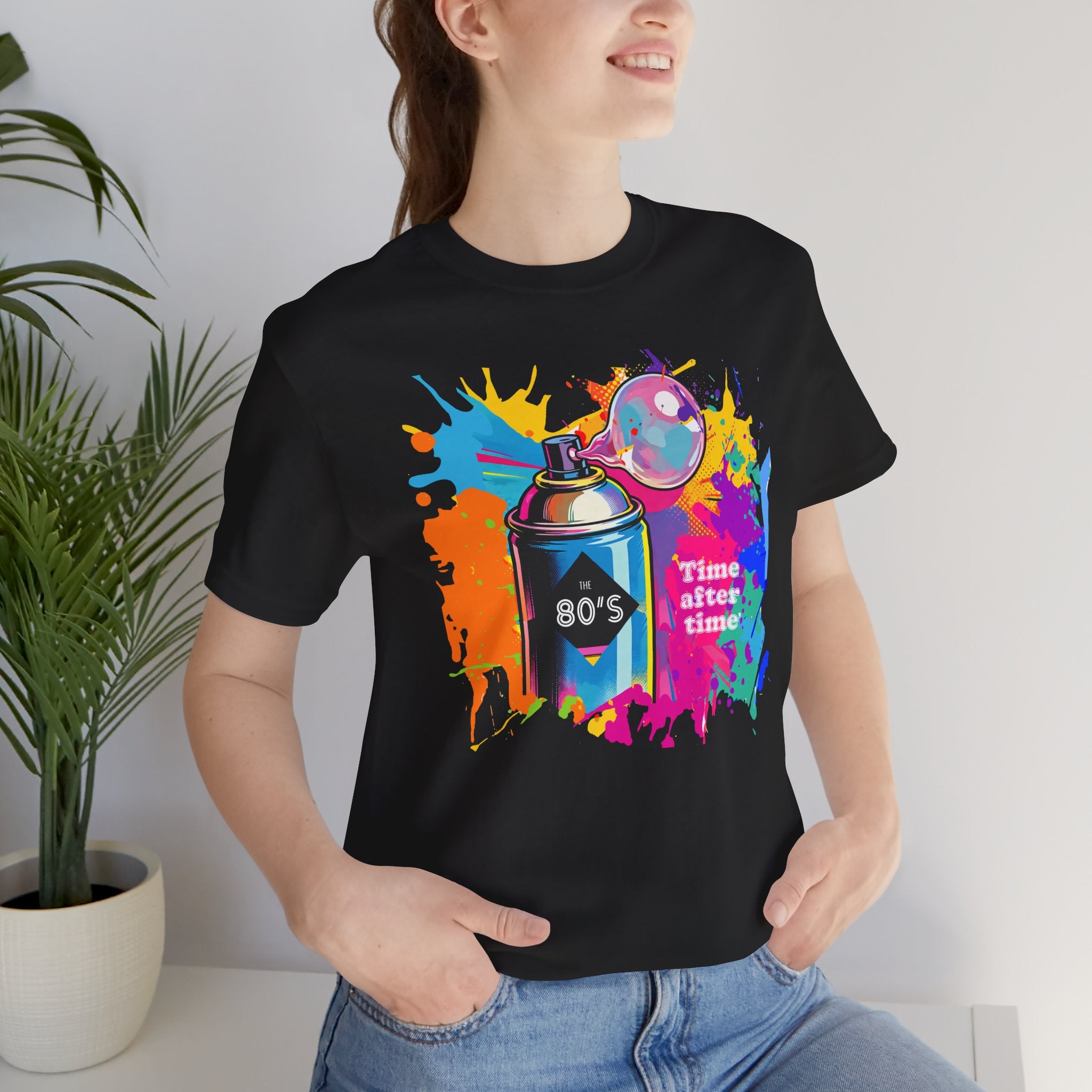 Vibrant '80s Inspired Tee, TIME AFTER TIME, Retro T-Shirt, Colorful Graphic Tee, Fun Gift for Music Lovers