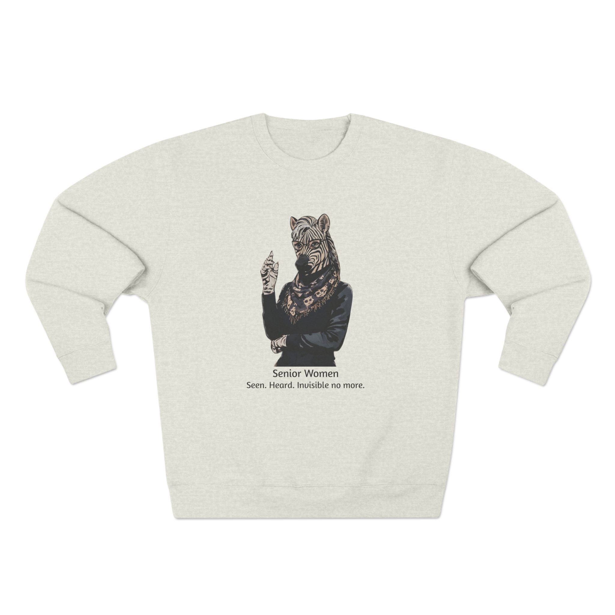 Sweat-shirt ras du cou Invisible No More — Pull imprimé « Femme senior »