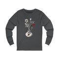 Long Sleeve Tee — Hand-Drawn Floral Vase Illustration