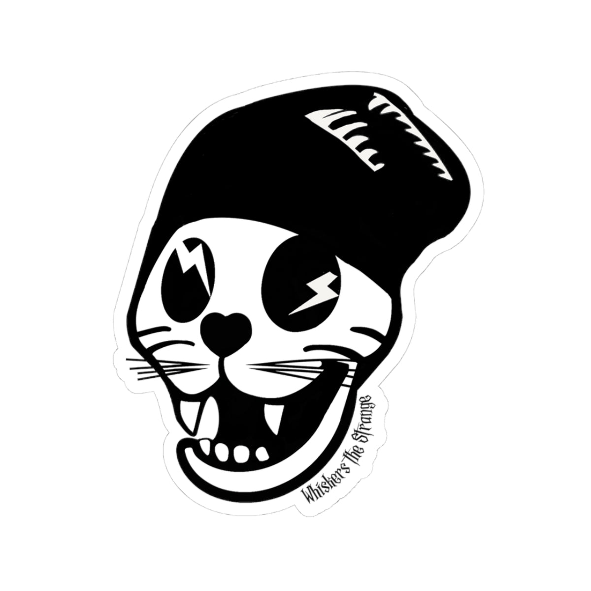 Urban Style Cat Skull Kiss-Cut Sticker