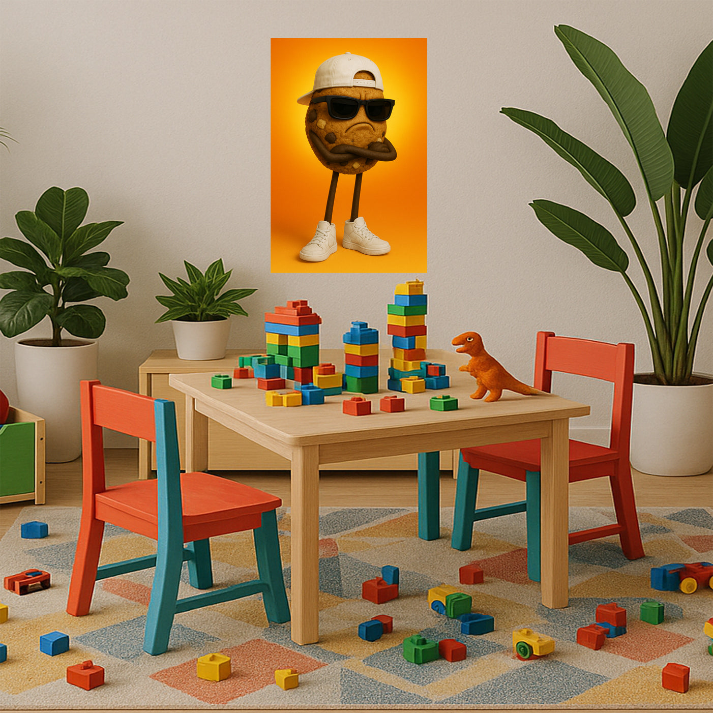Cool Cookie Character Matte Vertical Poster | Fun Wall Art, Unique Gift, Home Decor, Kitchen Decor, Youth Room